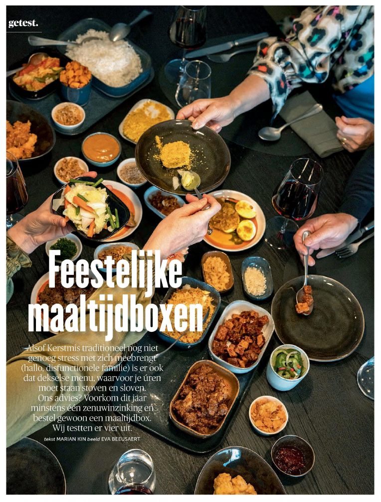Artikel in De Morgen Magazine over foodconcept 'Ron Gastrobar at Home' als resultaat van public relations campagne