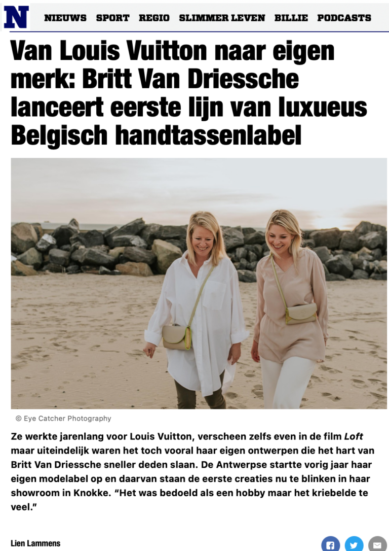 PR campagne voor Britt Van Driessche luxe lederwaren
